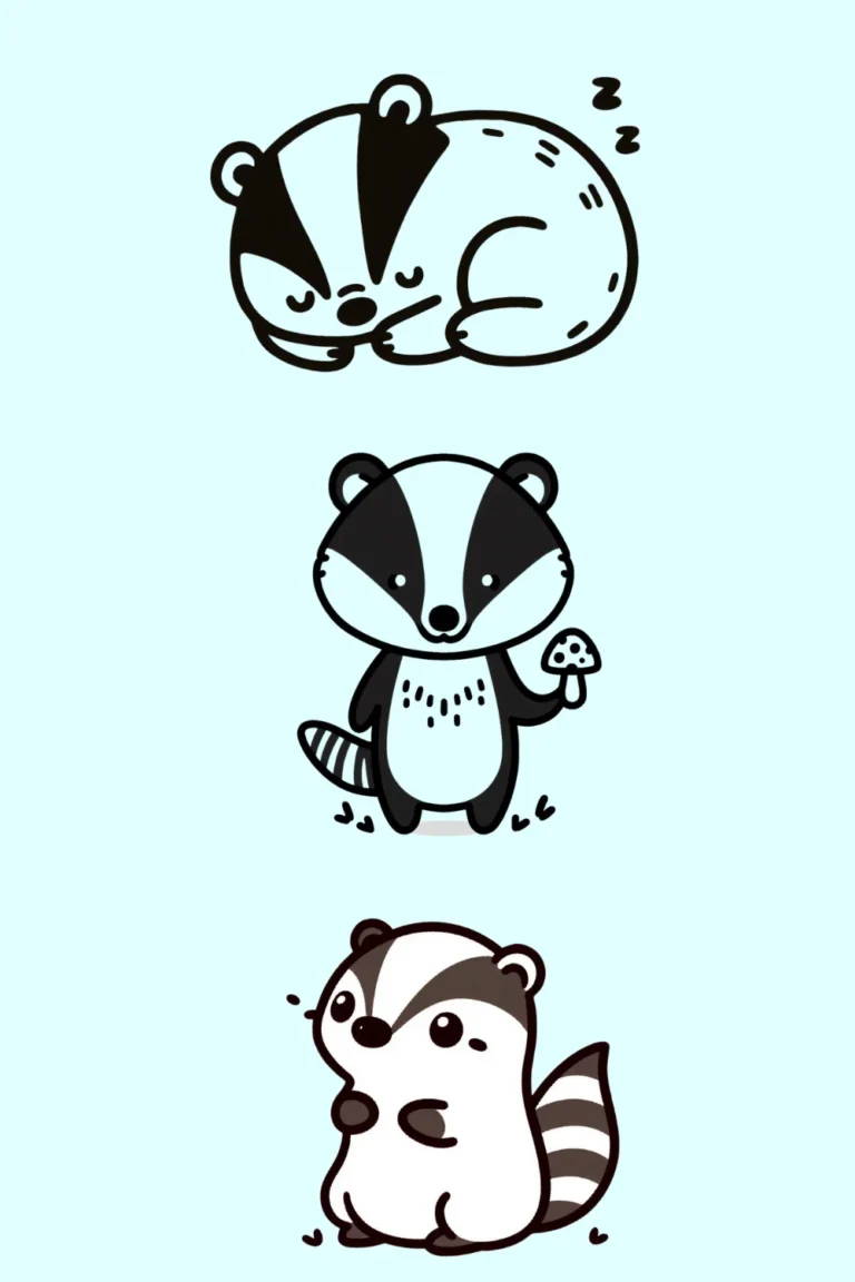 🦡 39+ Easy Cute Badger Drawing Ideas