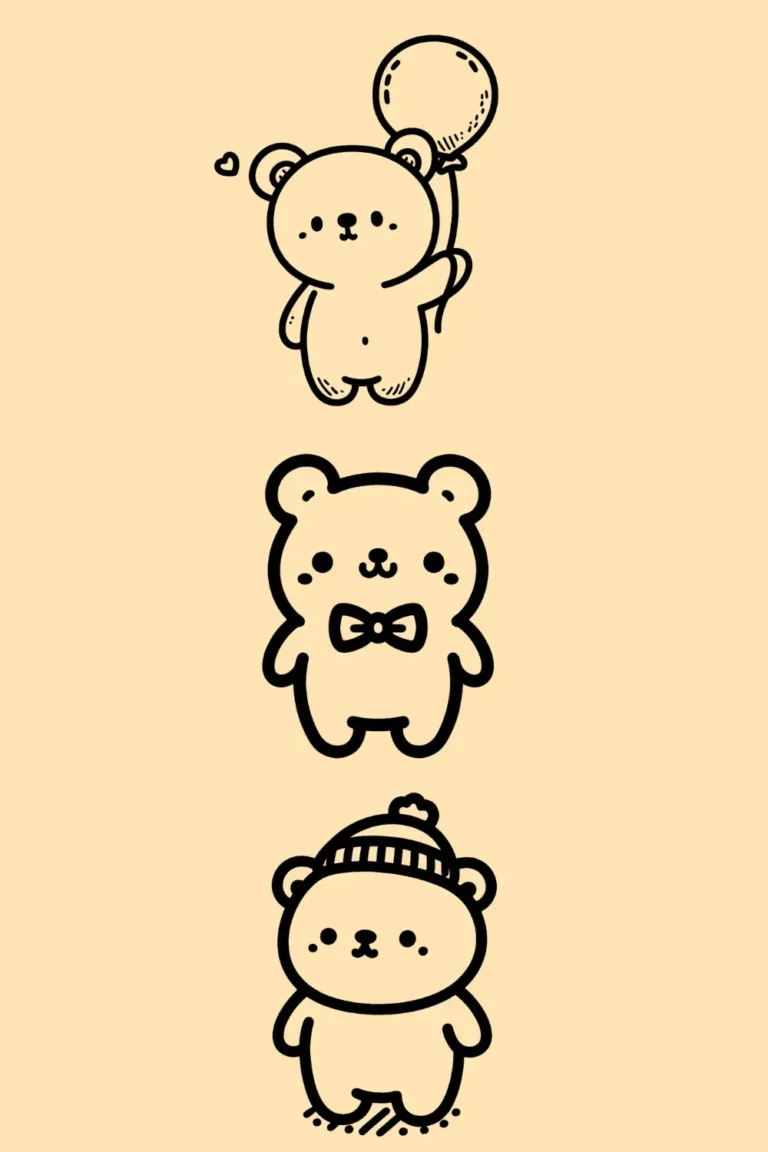 bear cute drawing