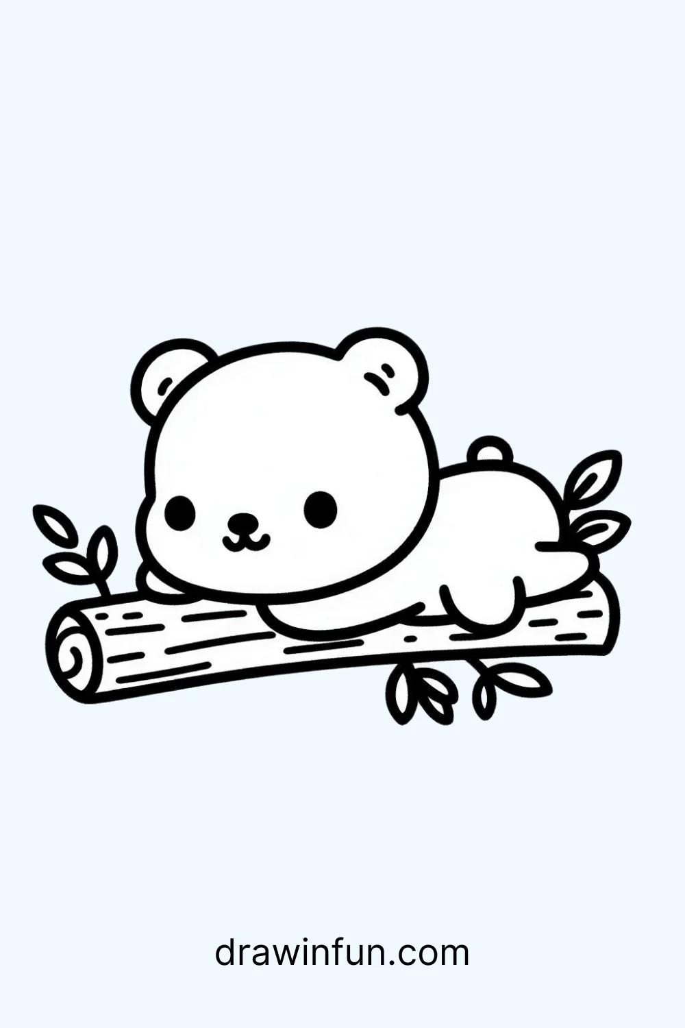 Bear in a Tree easy drawing