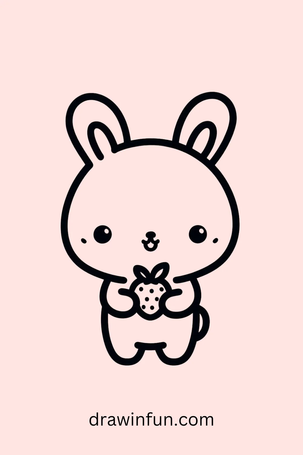 Bunny with a Berry easy drawing