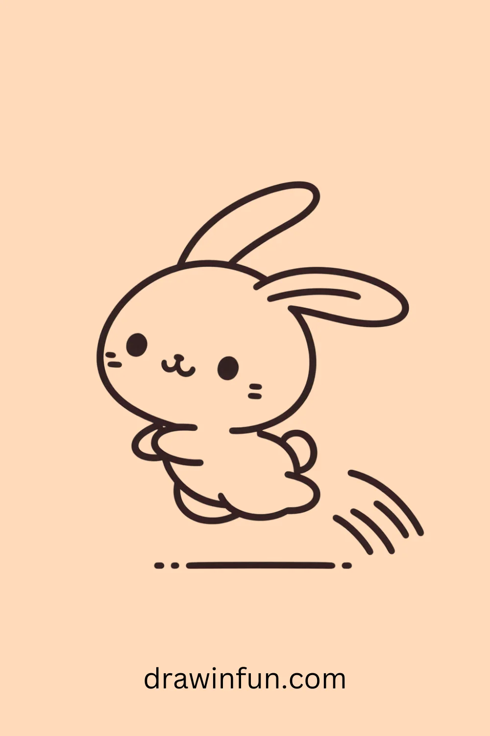 Jumping Bunny easy drawing