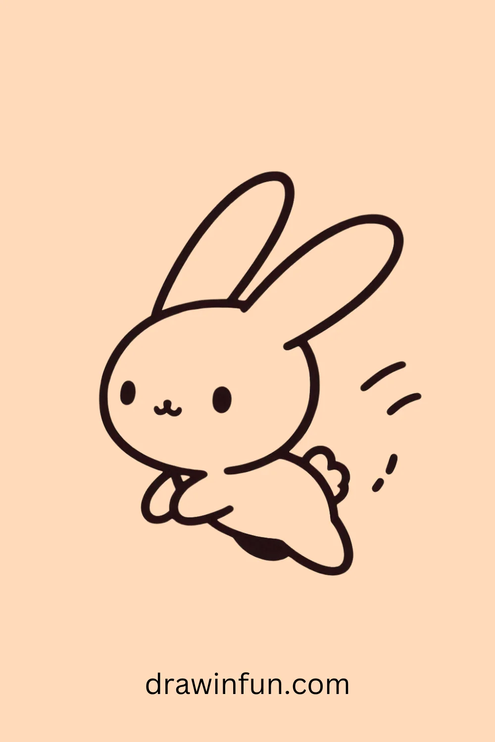 Jumping Bunny easy drawing