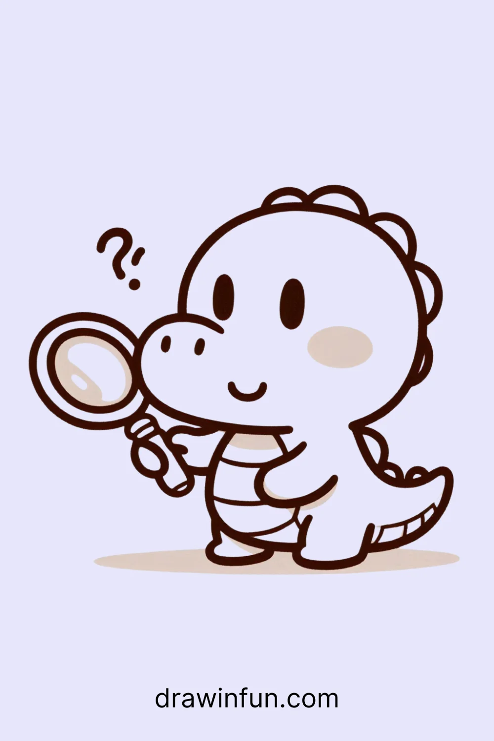 Crocodile with a Magnifying Glass easy drawing