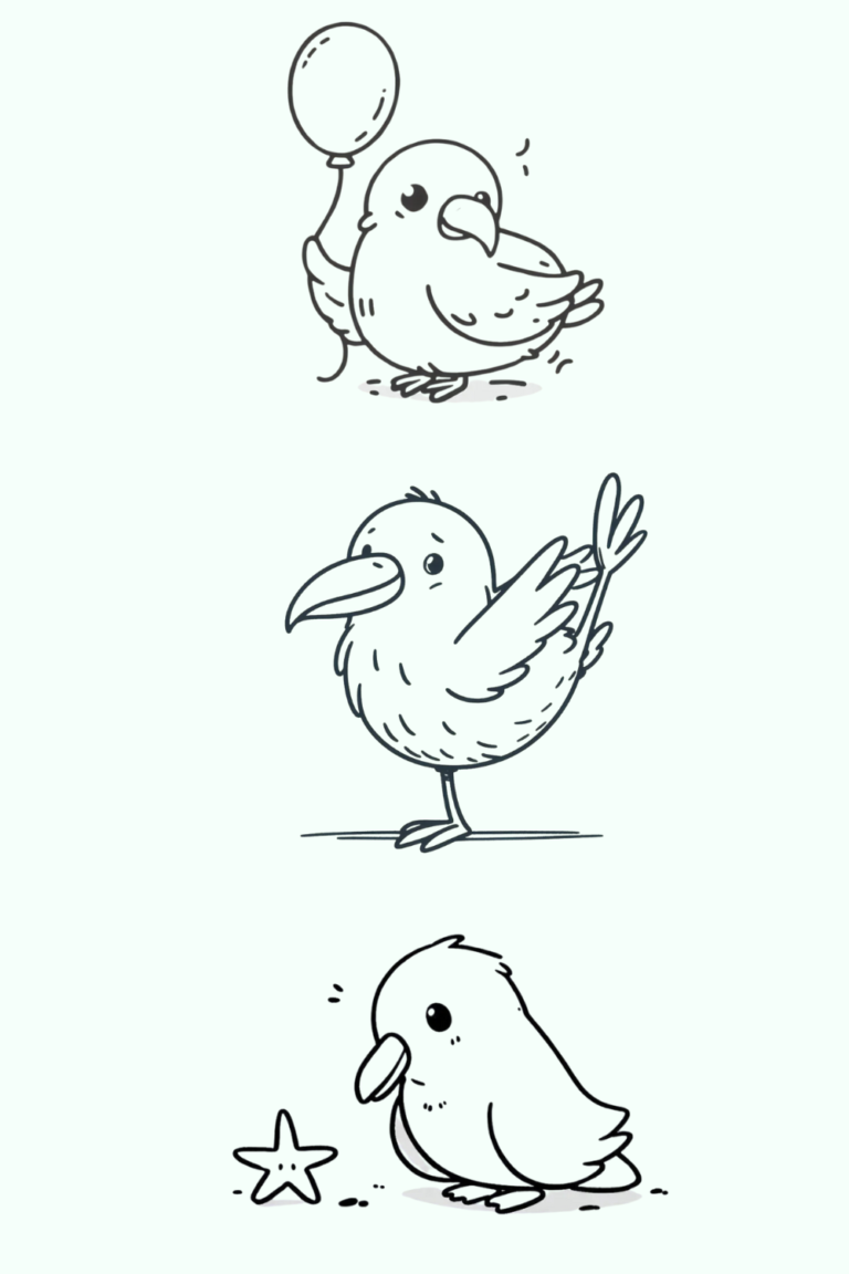 cute albatross drawing ideas