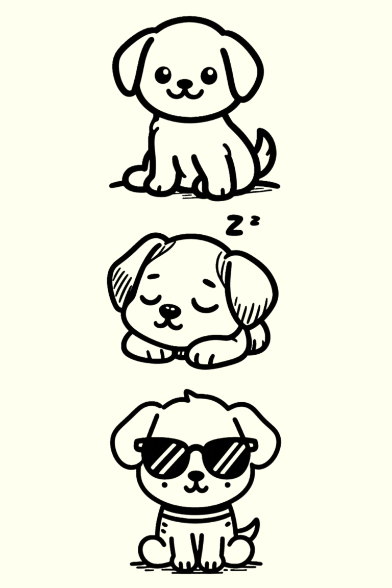 🐶 37+ Easy Cute Dog Drawing Ideas