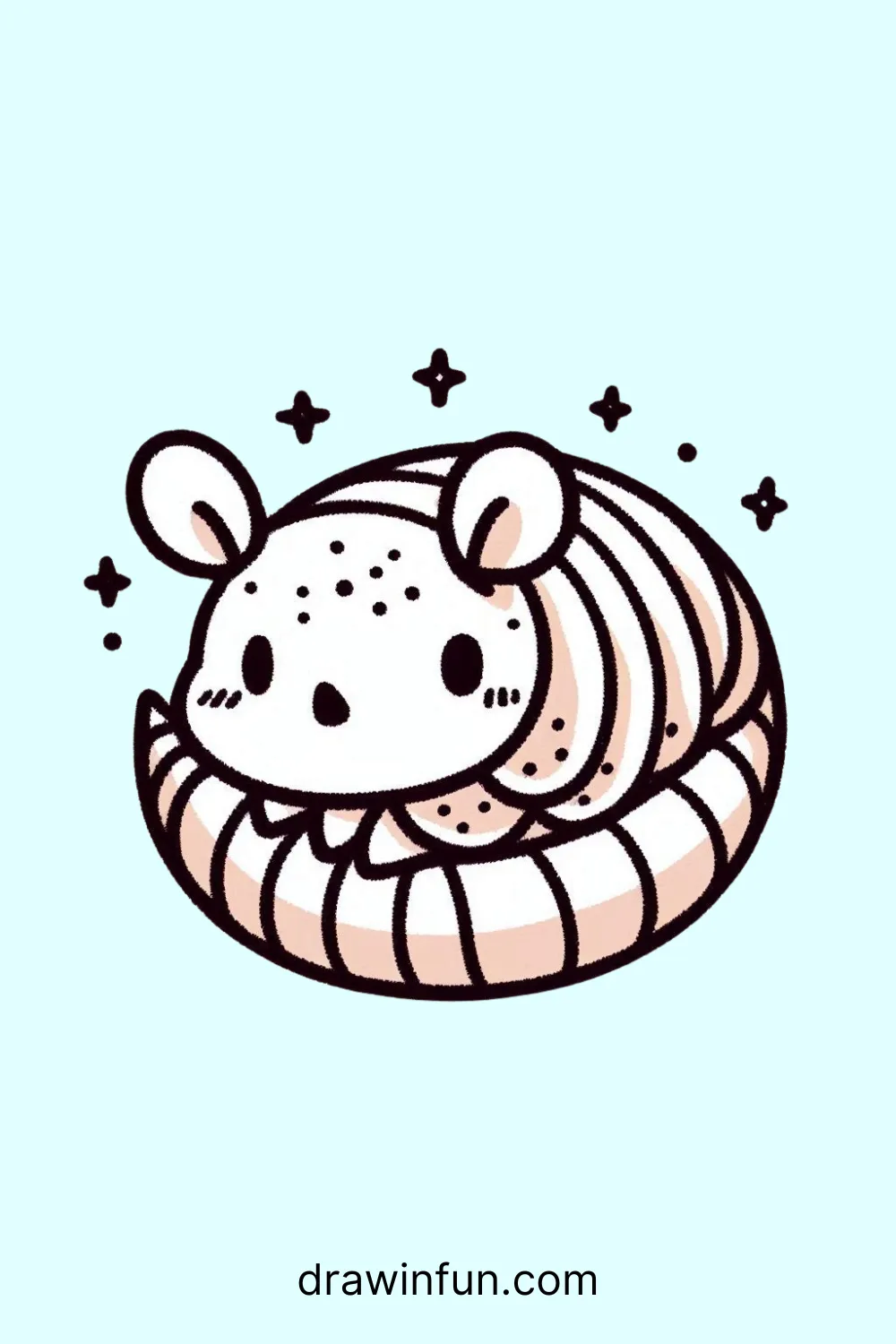 Armadillo Rolling easy drawing