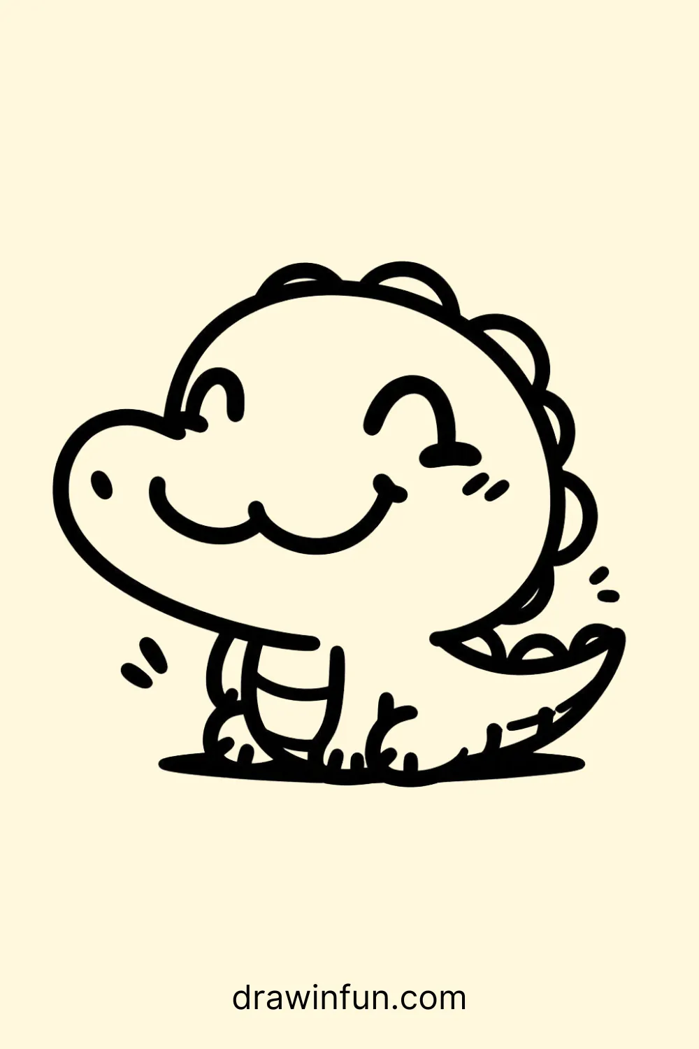 Alligator Smiling easy drawing