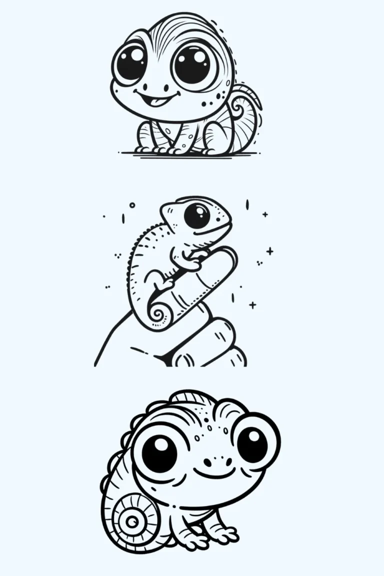 🦎 39+ Easy Cute Chameleon Drawing Ideas