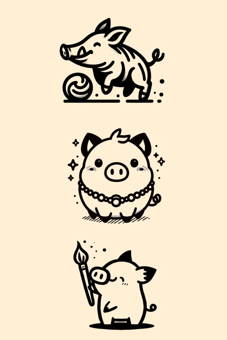 Cute Boar Drawing Ideas