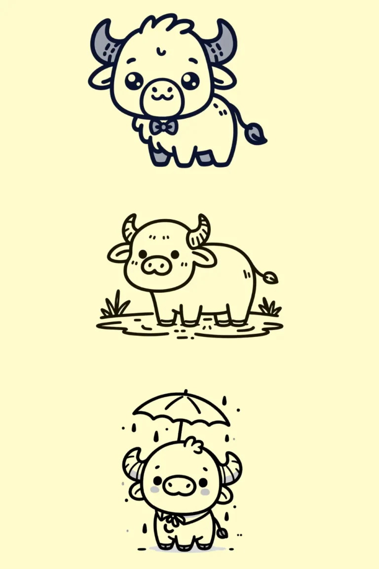 buffalo drawing ideas