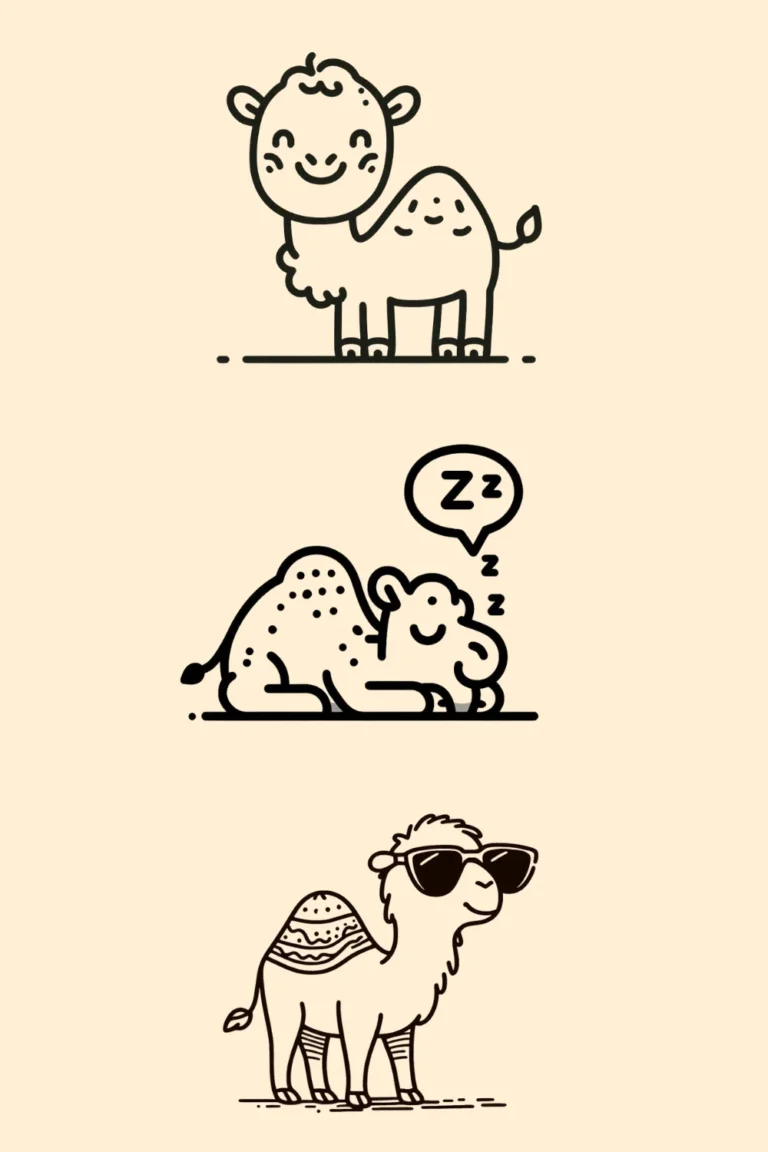 cute camel drawing ideas