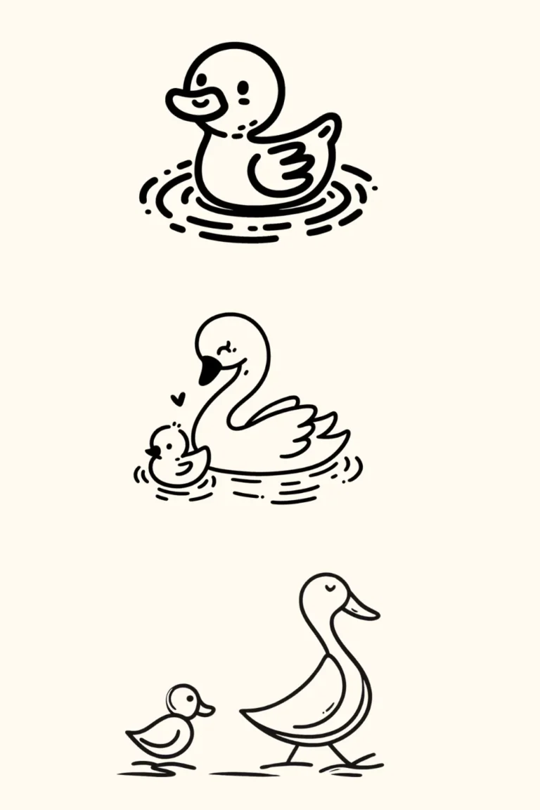 duck cute drawing ideas