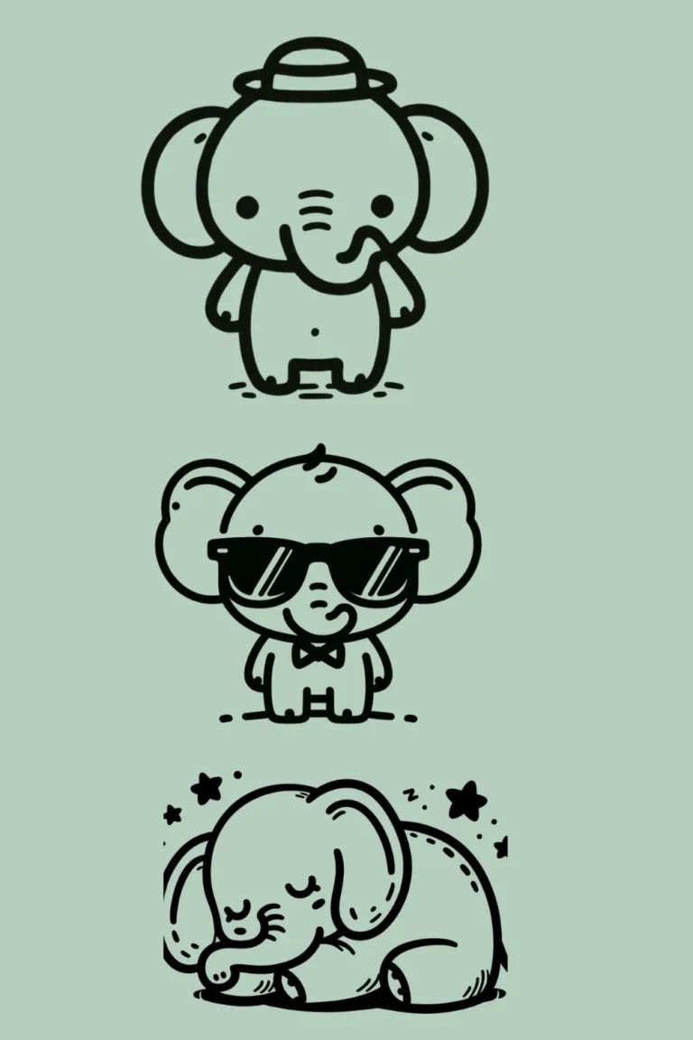 🐘 34+ Easy Cute Elephant Drawing Ideas