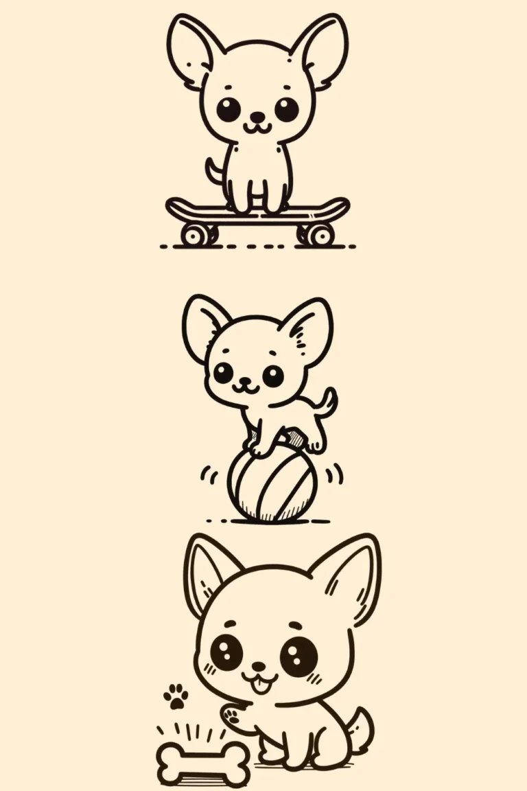 Chihuahua cute drawing ideas