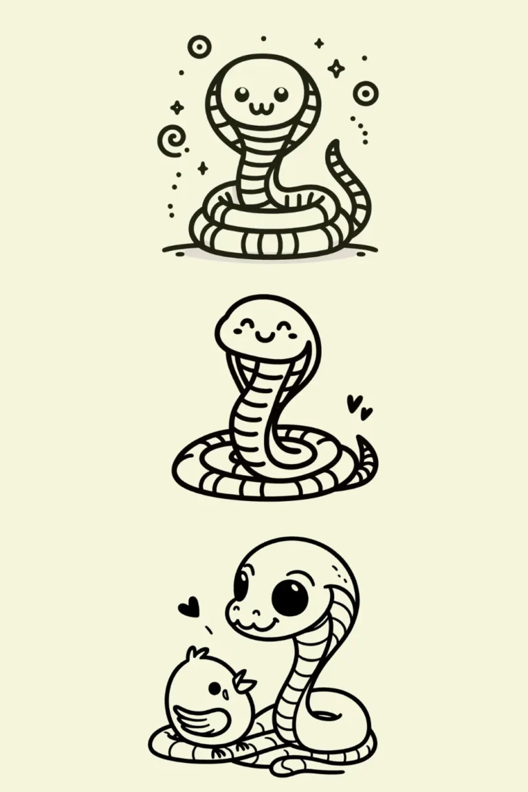 🐍 37+ Easy Cute Cobra Drawing Ideas