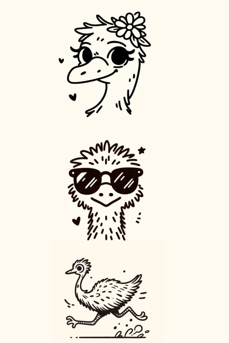 we’ve gathered 39+ easy and cute emu drawing ideas perfect for kids and beginner artists.