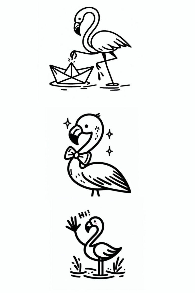   🦩36+ Easy Cute Flamingo Drawing Ideas