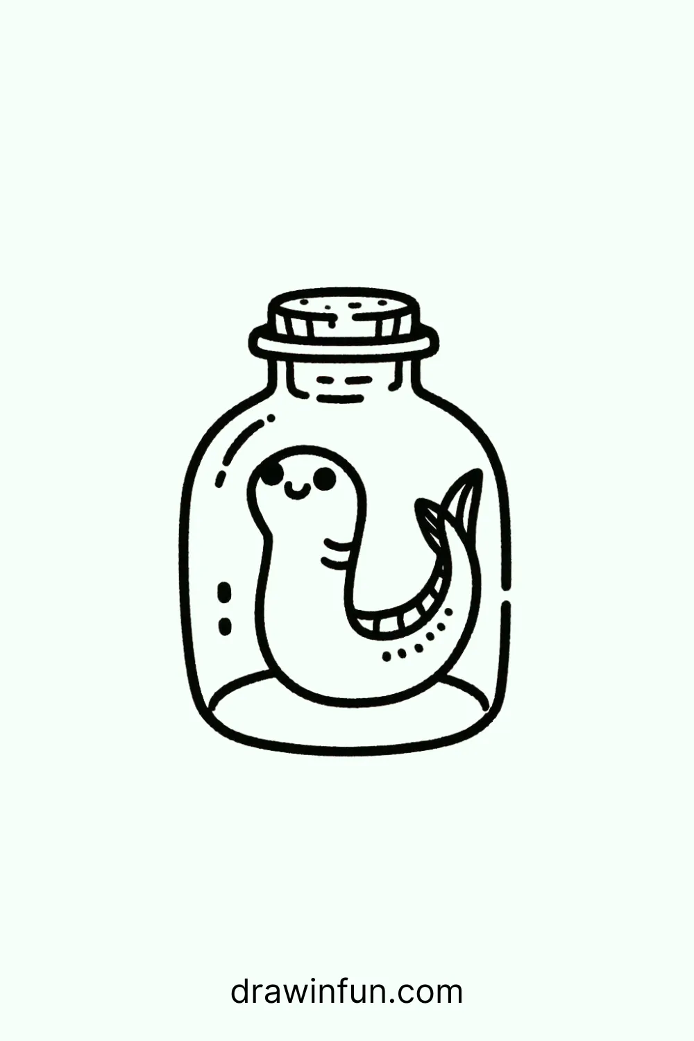 Eel in a Bottle easy drawing