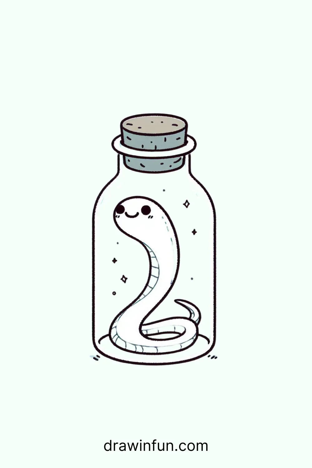 Eel in a Bottle easy drawing