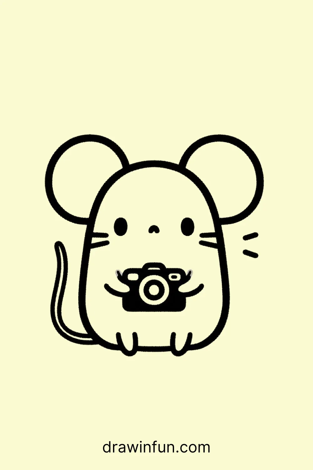 A mouse with a small camera easy drawing