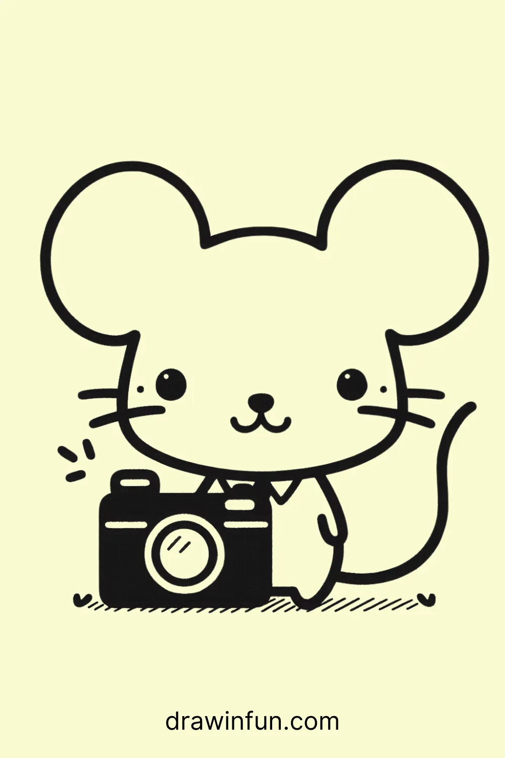 A mouse with a small camera easy drawing