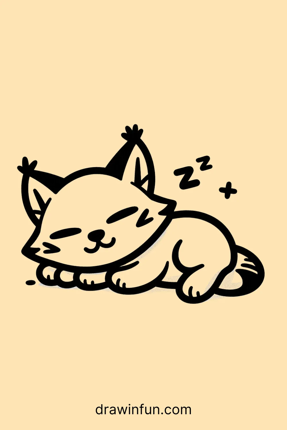 Lynx sleeping easy drawing