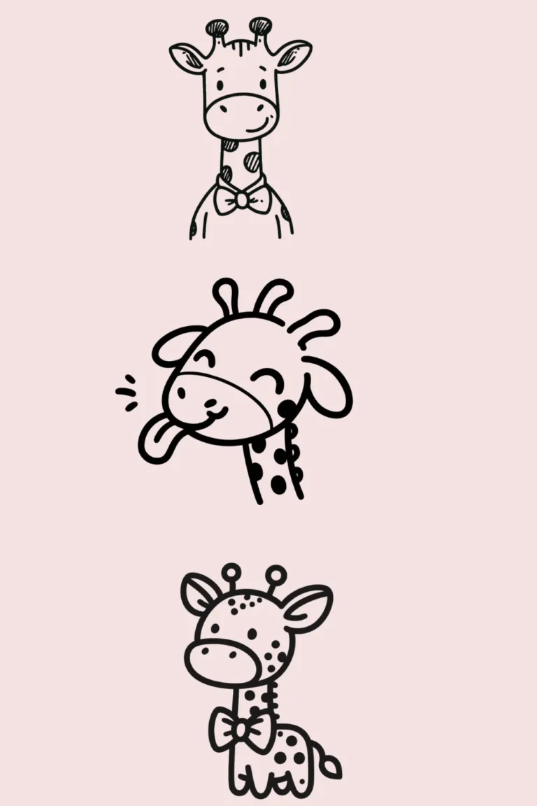  🦒 39+ Easy Cute Giraffe Drawing Ideas