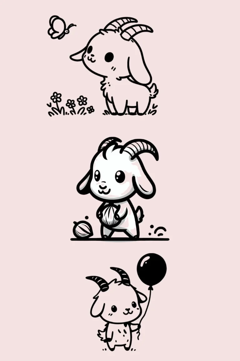 Cute Goat Drawing