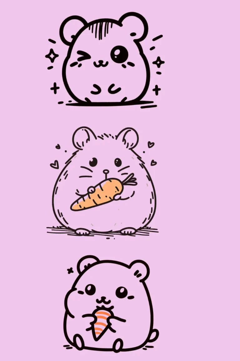 hamster cute drawing