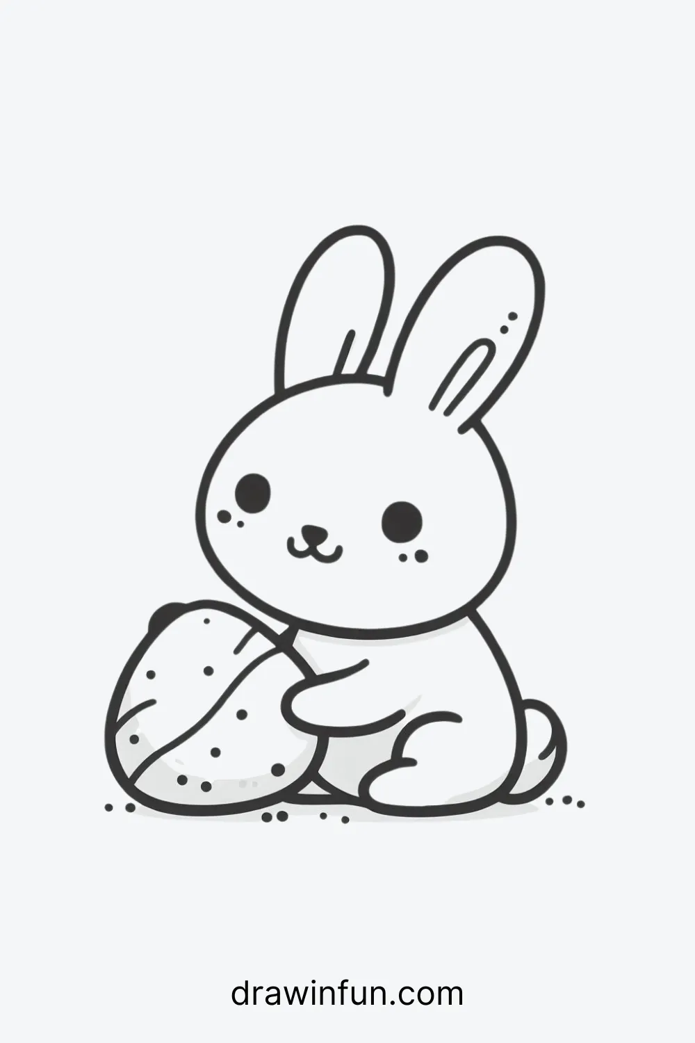 Hare with a Pebble easy drawing