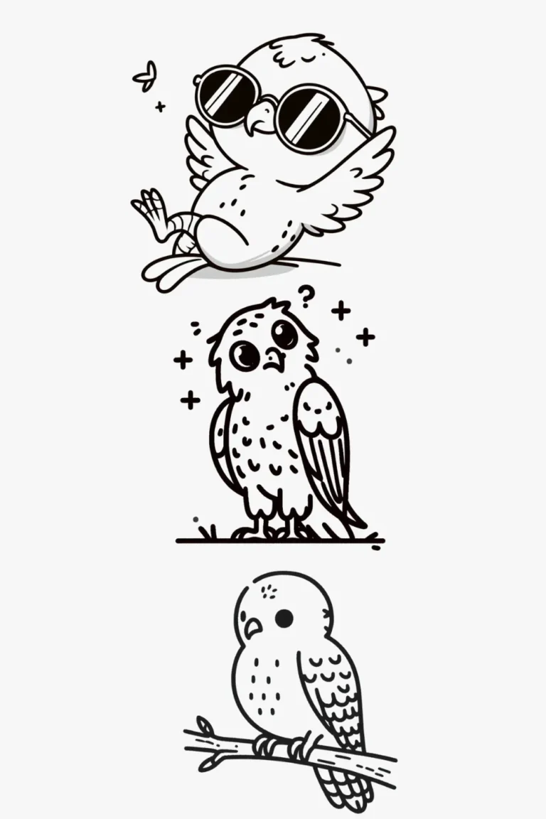 hawk cute drawing ideas