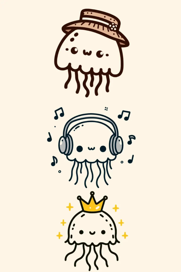 39+ Easy Cute Jellyfish Drawing Ideas