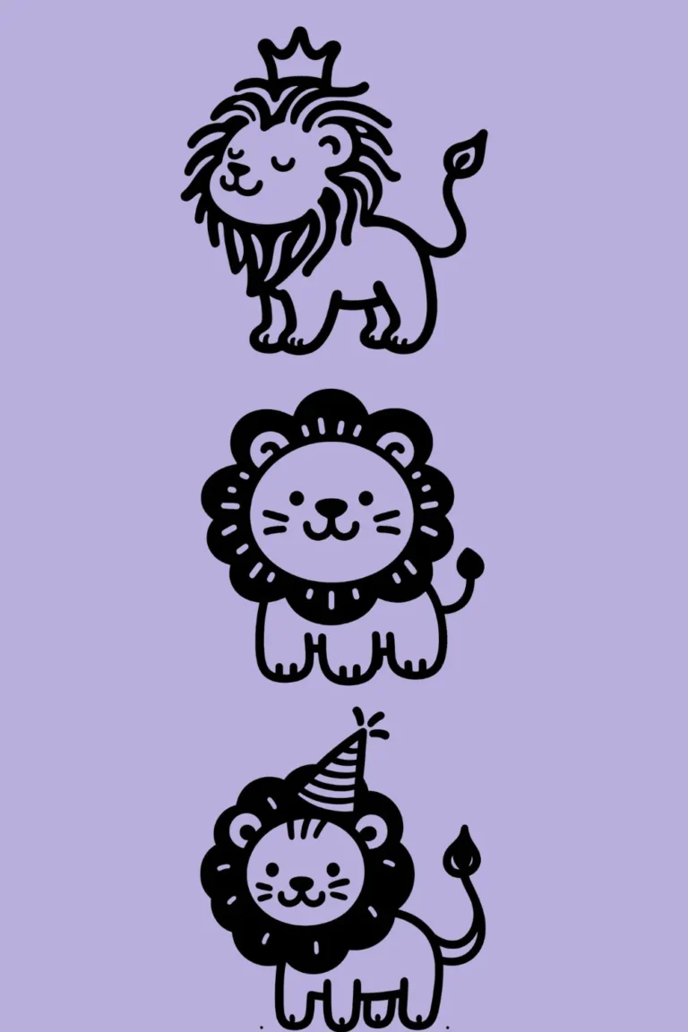 38+ Easy Cute Lion Drawing Ideas