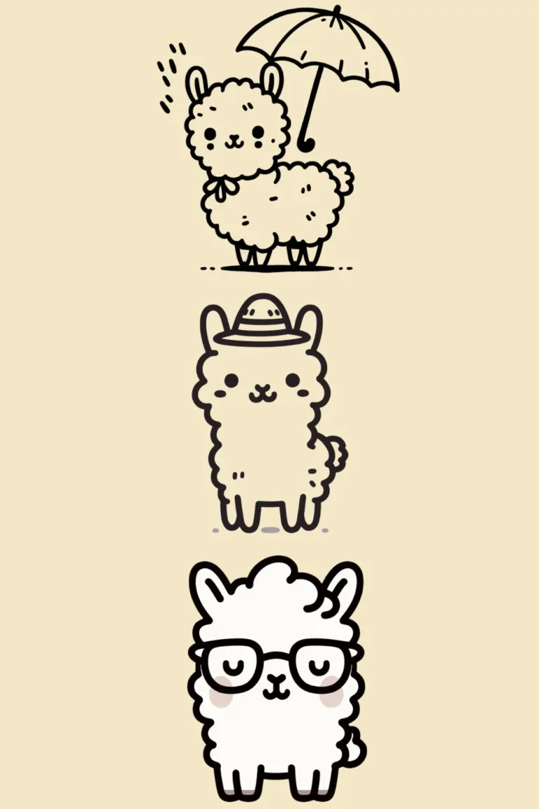 39+ Easy Cute llama Drawing Ideas