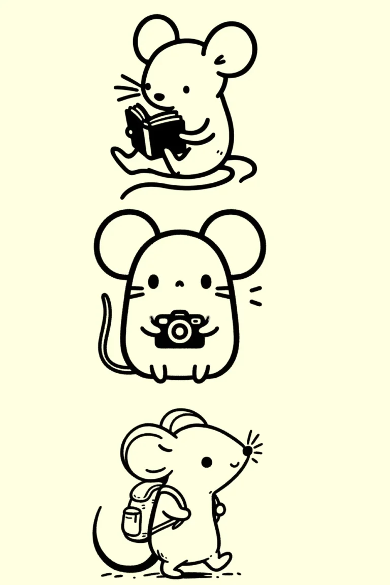 mouse cute drawing