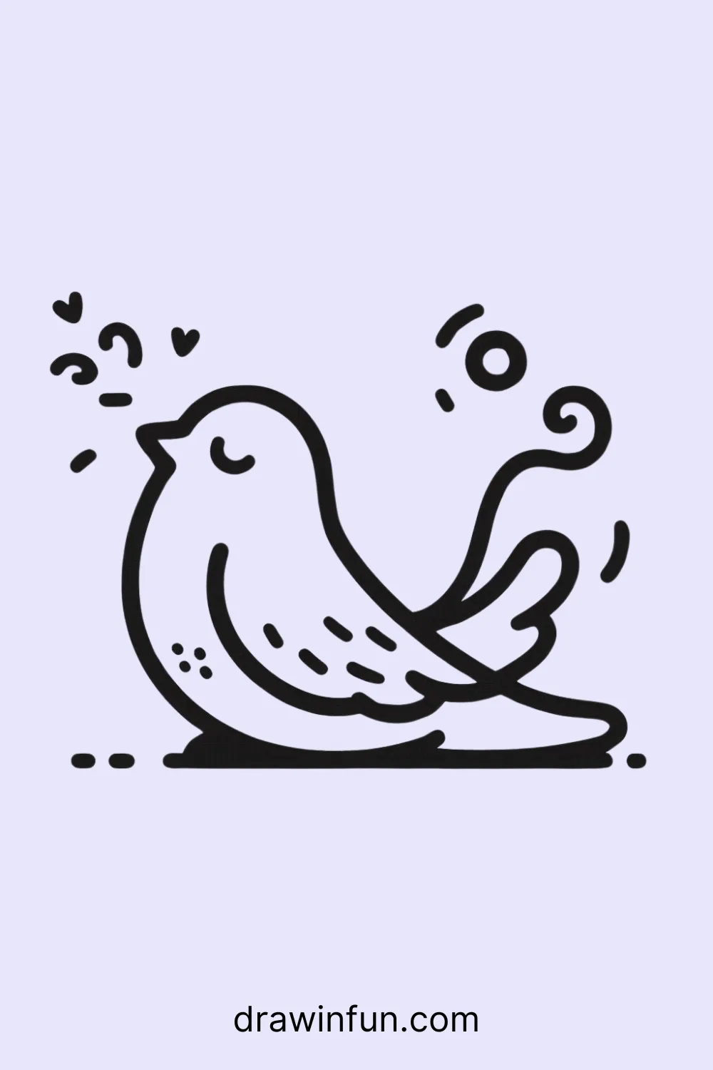 Pigeon cooing softly easy drawing