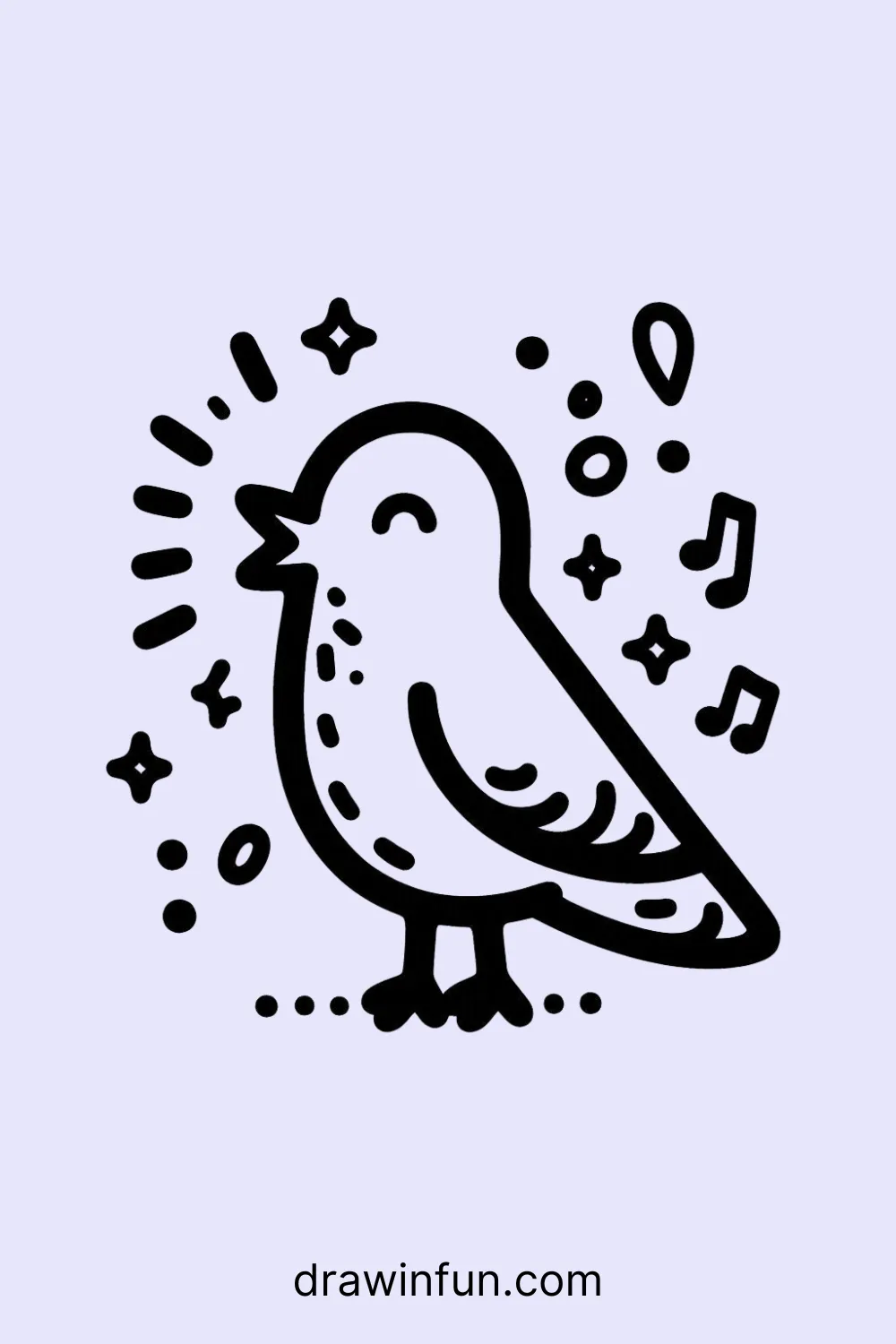 Pigeon cooing softly easy drawing