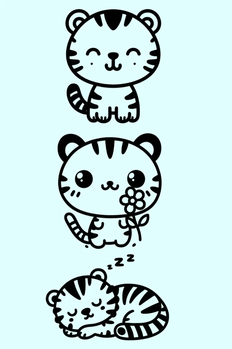 tiger cute drawing