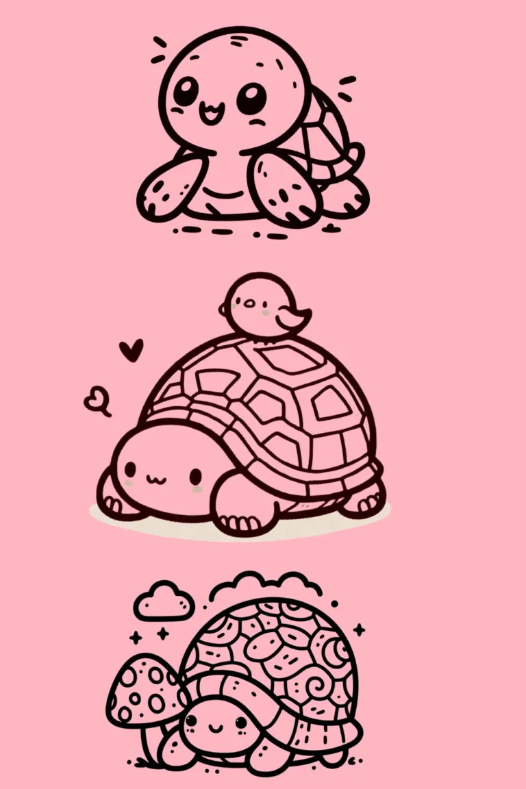 tortoise cute drawing