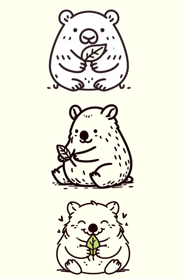 wombat cute drawing