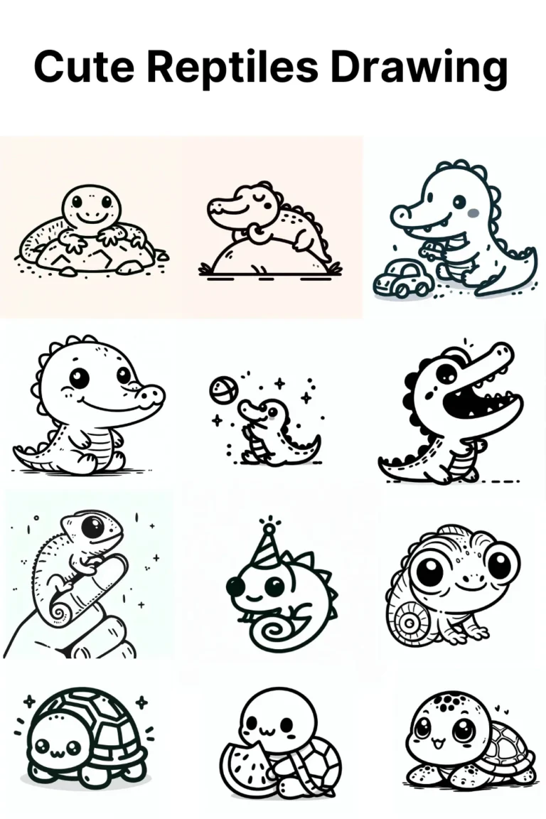 99+ Cute Reptiles Drawing Ideas