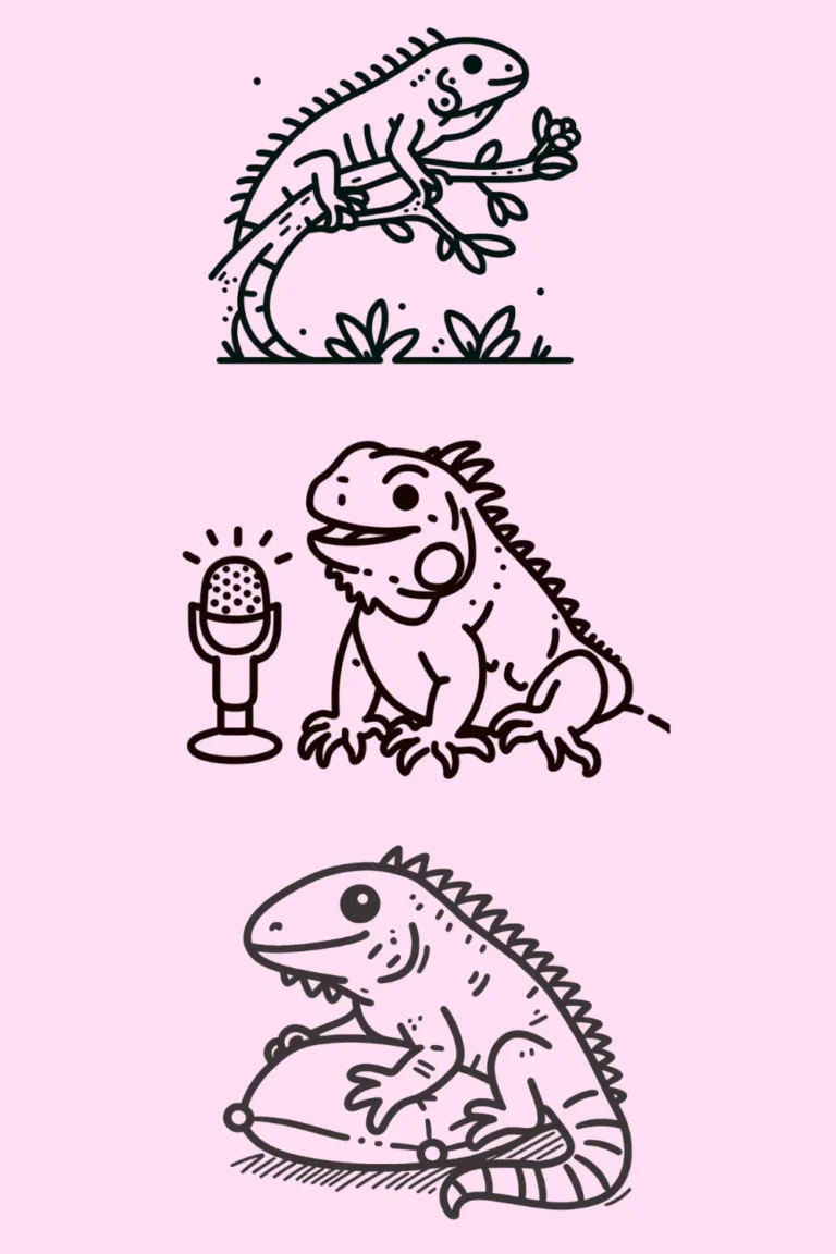 39+ Easy Cute Iguana Drawing Ideas