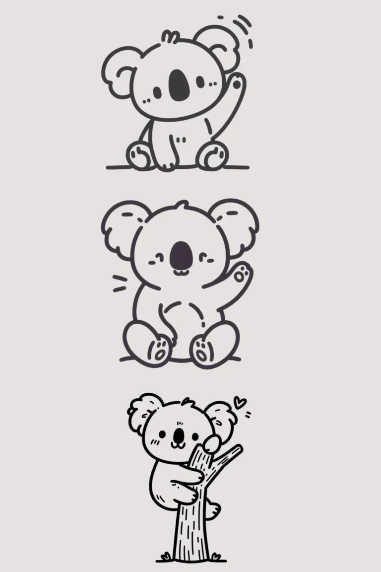 Easy Cute koala Drawing Ideas