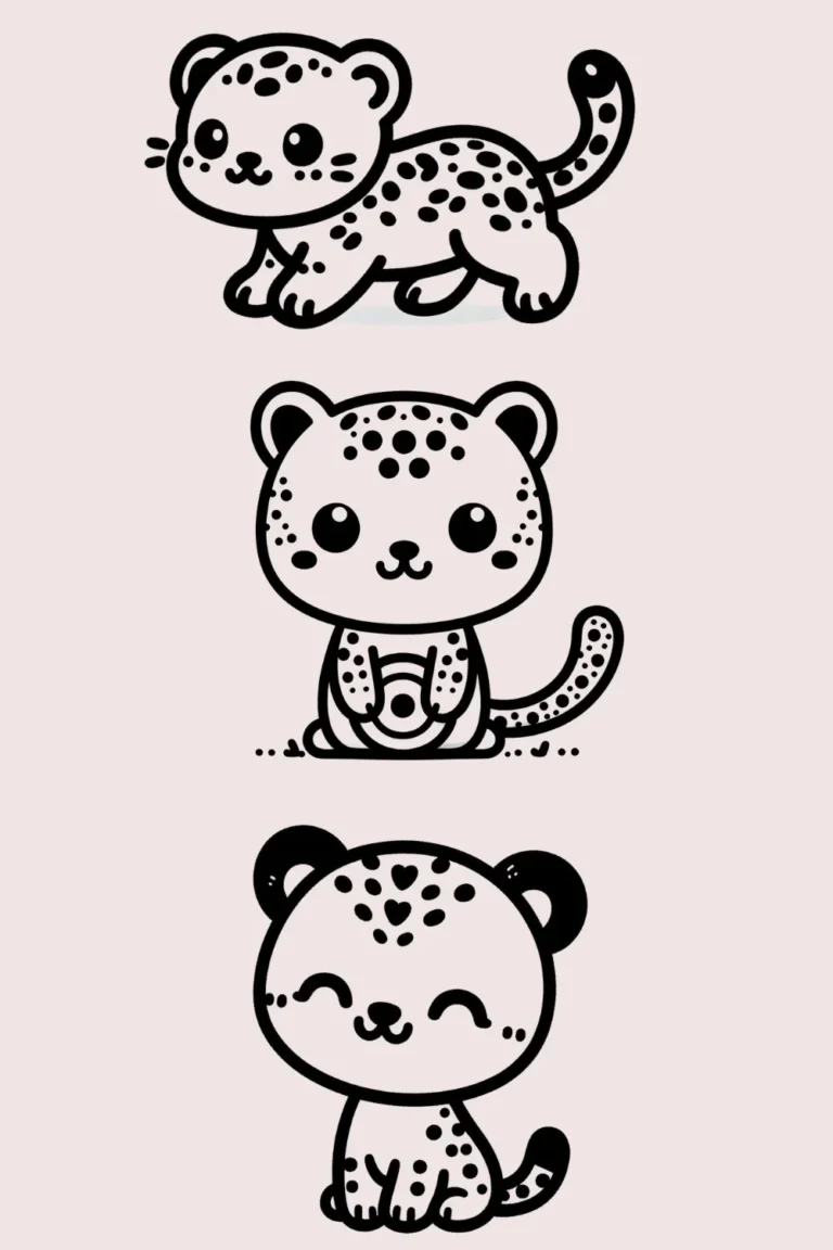 37+ Easy Cute Leopard Drawing Ideas