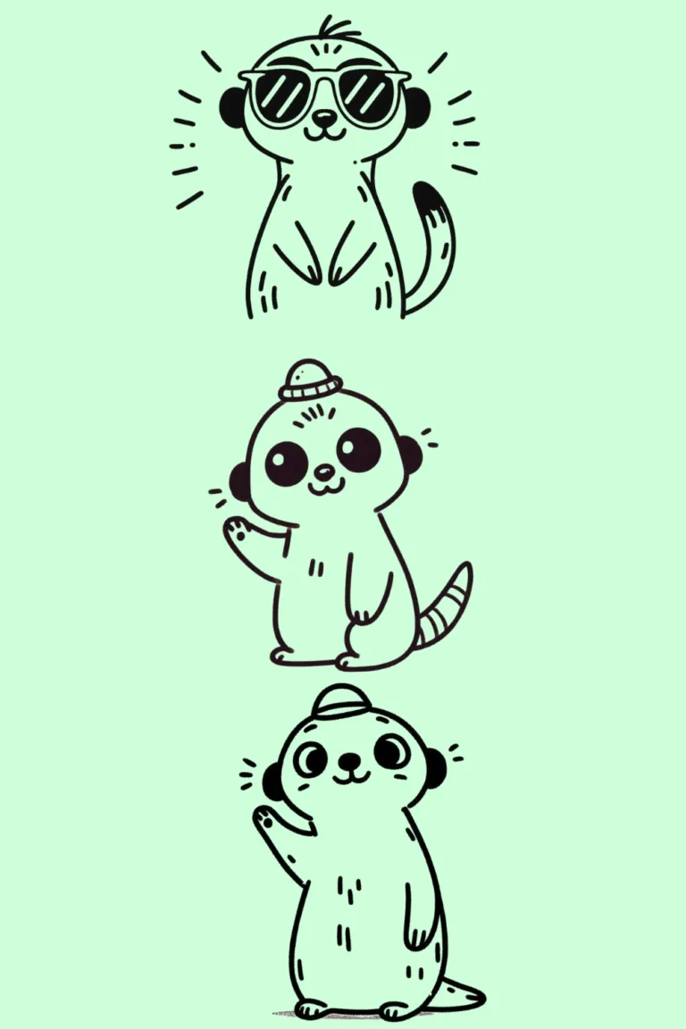 meerkat cute drawing