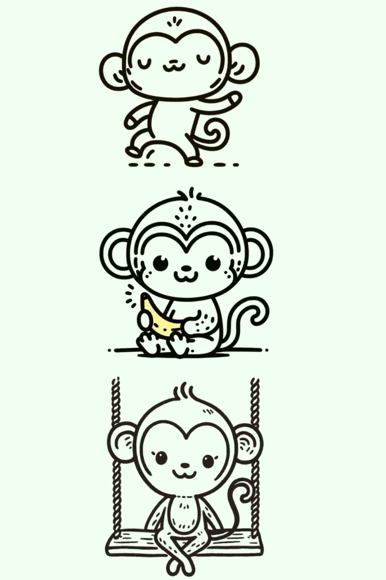 monkey cute drawing