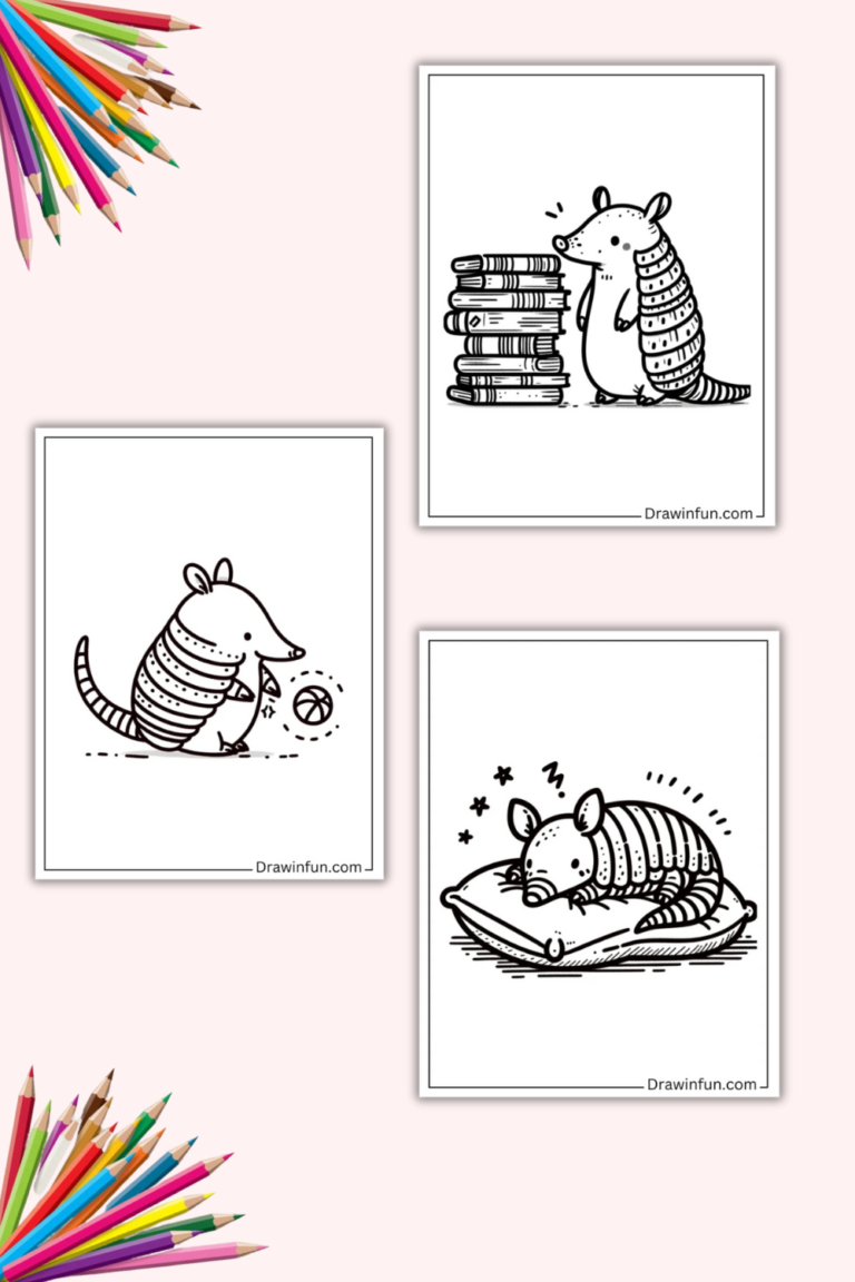 19+ Cute Armadillo Coloring Pages (Free PDF Printables)