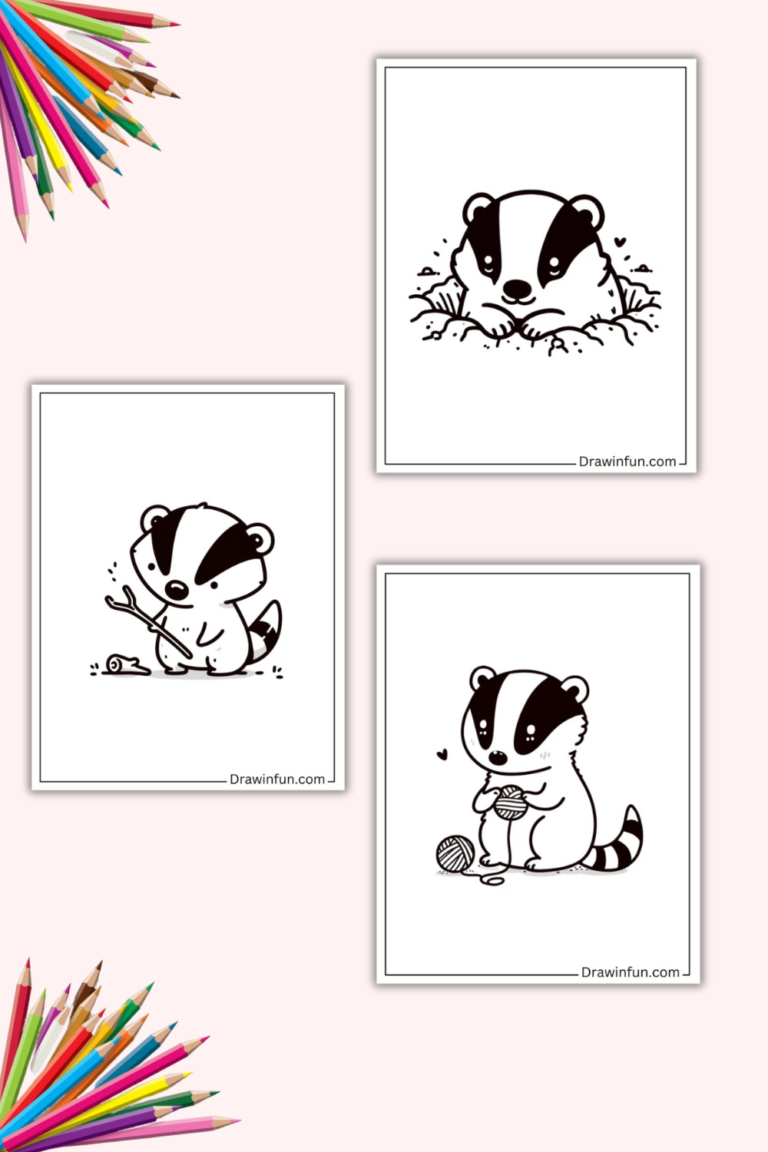 19+ Cute Badger Coloring Pages (Free PDF Printables)