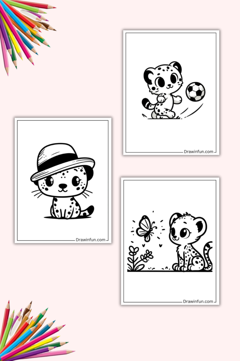 19+ Cute Cheetah Coloring Pages (Free PDF Printables)