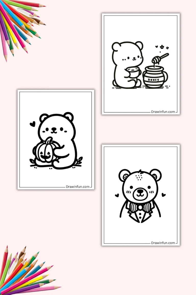 19+ Cute Bear Coloring Pages (Free PDF Printables)